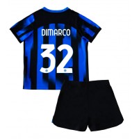 Inter Milan Federico Dimarco #32 Domáci Detský futbalový dres 2023-24 Krátky Rukáv (+ trenírky)